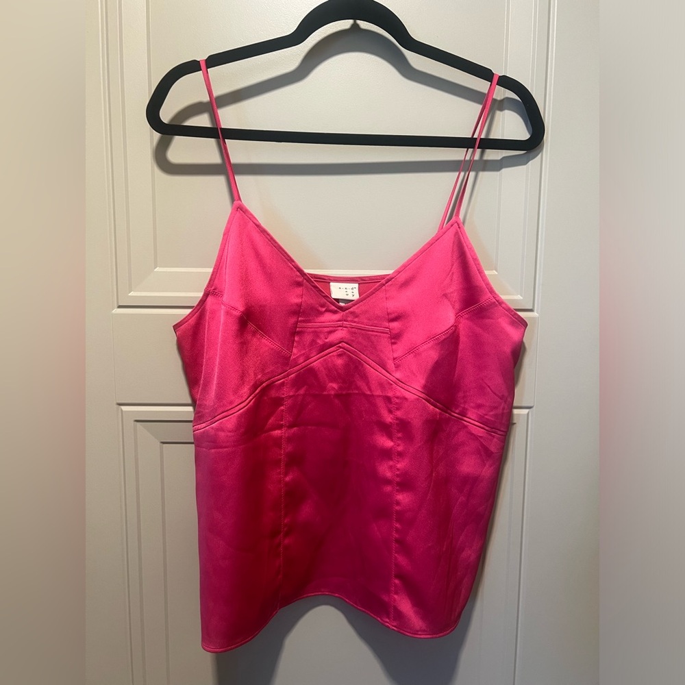 Pink Silk Tank Top